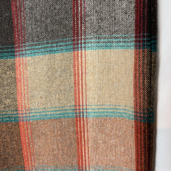 Vintage BRB Corp plaid midi skirt brown tan black - Picture 6 of 6